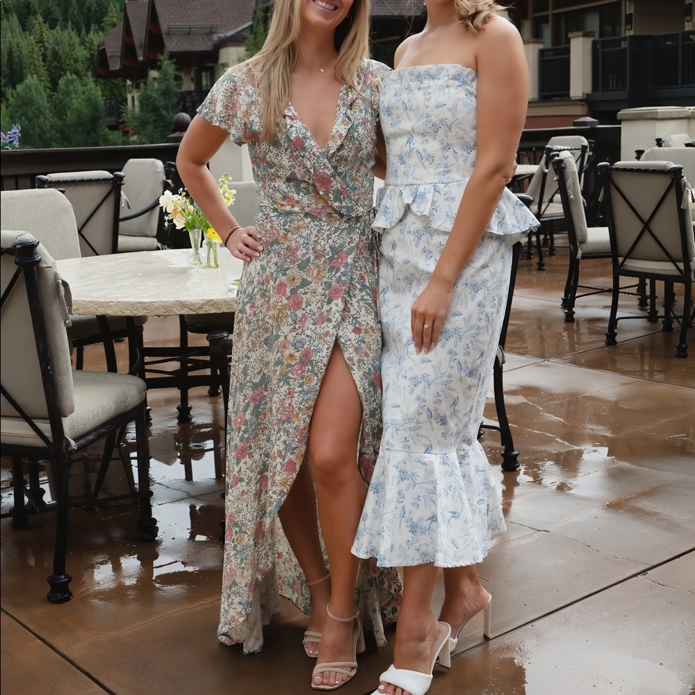 Antonio Melani x Born on Fifth Pippa Floral Print Square Neck Dress